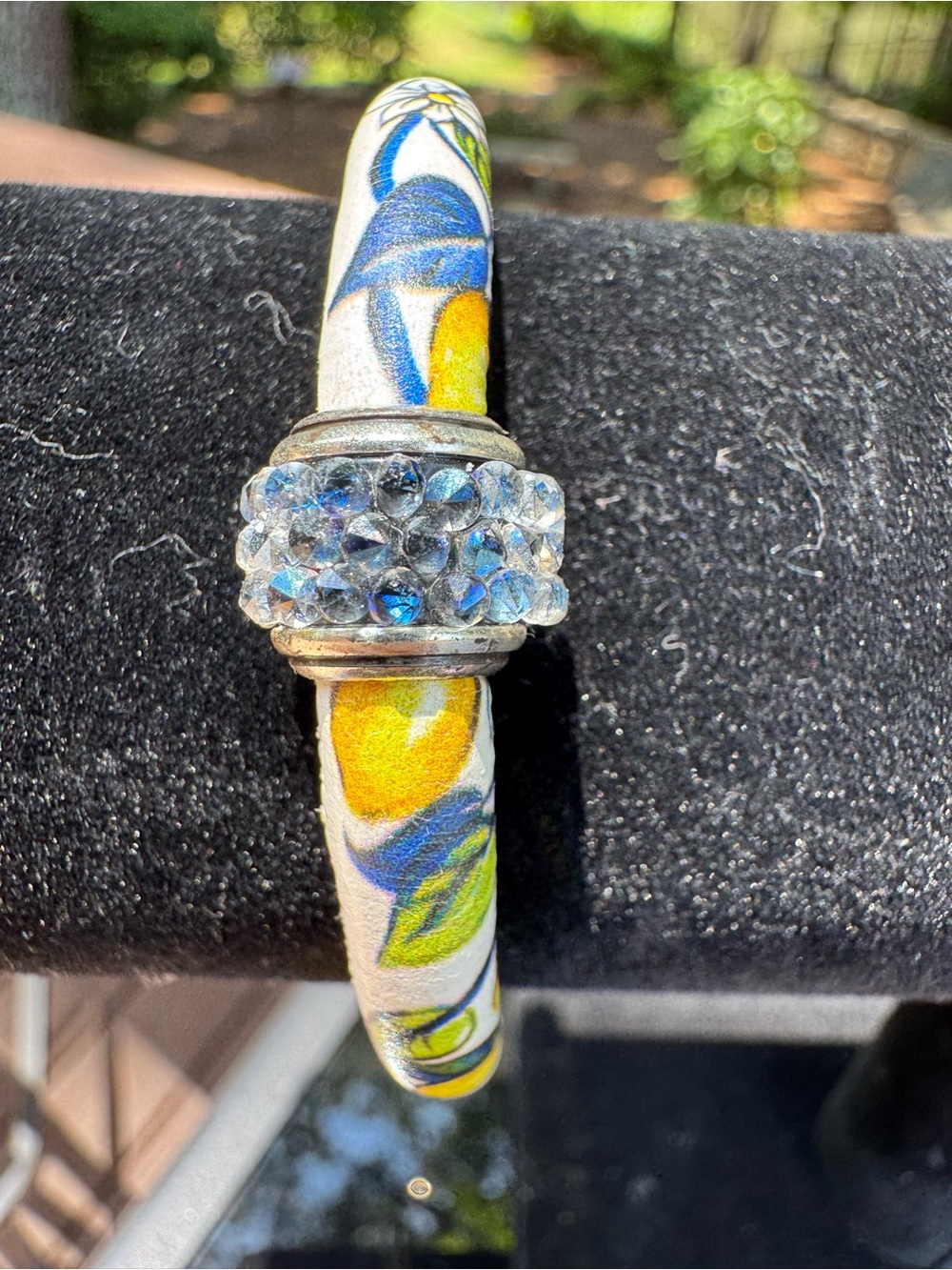 Brighton lemon, Almalfi coast inspired magnetic bracelet. Pavé bead added!